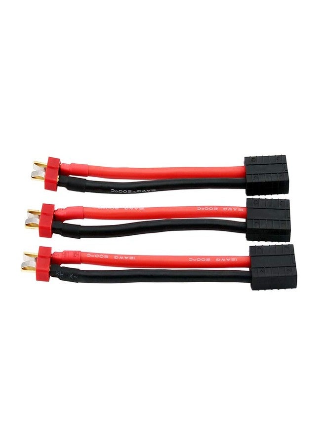 OliRC 3pcs T-Plug Style Male Connector with 12awg 4inch Wire(C68-3) - Image 1